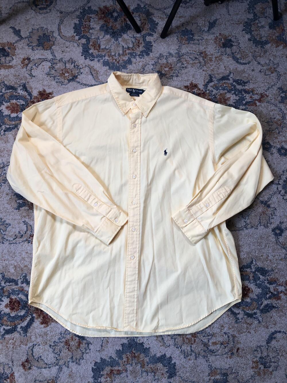 Ralph Lauren Shirt Mens XL Blake Oxford Button Down Long Sleeve Polo